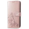 Leather Wallet Flip Case for VIVO V70 FE V60 V50 V40 V30 V29 V29E V50E V27E Lite Pro SE Embossed Clover Floral Design