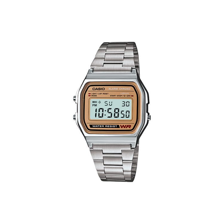 

Casio Vintage Series Square Retro Small Silver Square Watch Men watches A158WEA-9 Metal Watch Box (Free Gift)