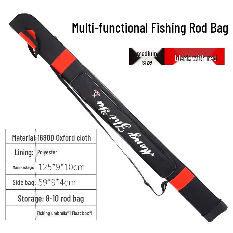 oeny Hard Shell Splash-Proof Fishing Rod Bag