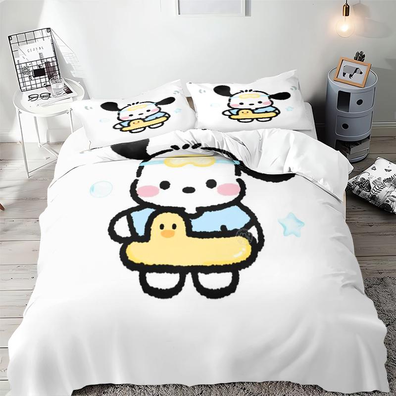 Pochacco Colorful Bedding Sets 3D Print Comforter Cover Bed Cover Duvet Cover Pillow Case 2-3 Pieces Sets Kids Adult Size