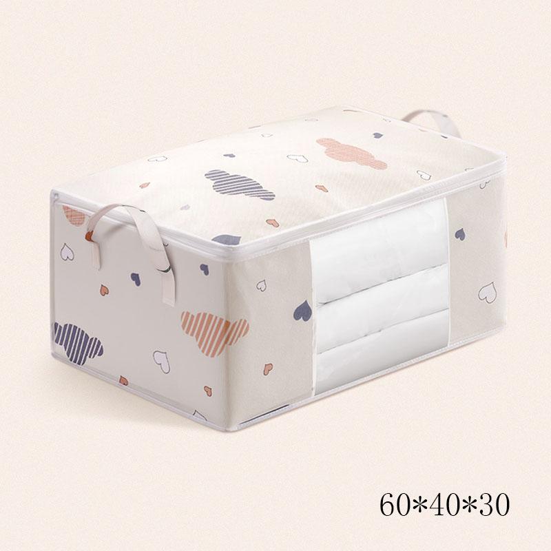 Large Capacity Clothes Quilt Organizer Storage Bag Dustproof Waterproof Wardrobe Closet Clothing Organizer Boxes Mobile Luggage