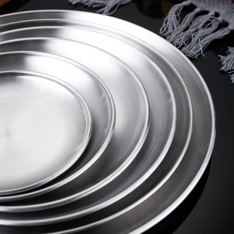 ZISIZ Stainless Steel Deep Compartment Serving Plate
