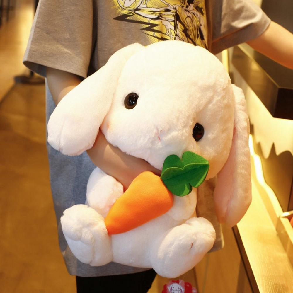 22CM Long Ear Rabbit Plush Toy Cute Radish Pillow Sitting Posture Bunny Doll Festive Gifts For Children Christmas Gift