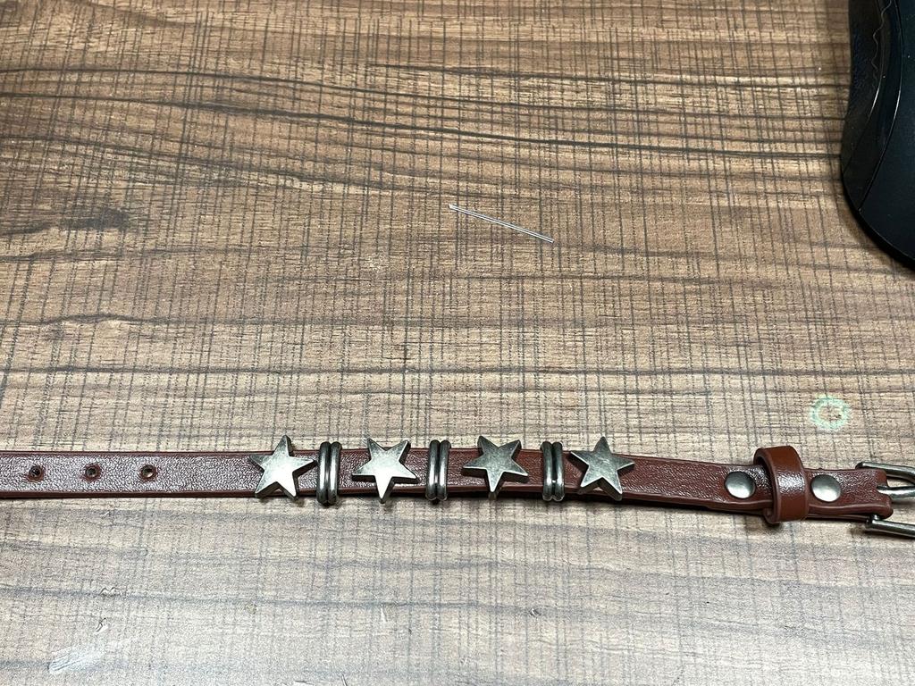 Retro Soft Leather Star Leather Bracelet Bracelet, Adjustable Rivet, Male and Female Couples Bracelet