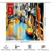 Bathroom Shower Curtain Vintage Venetian Italy Landscape Art Decor Washroom Fabric Backdrop