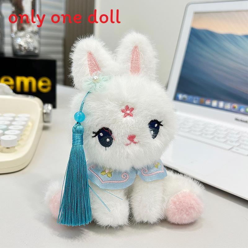 

Cartoon Rabbit Plush Doll With Pp Cotton Filling For Gift And Bag Accessory синий