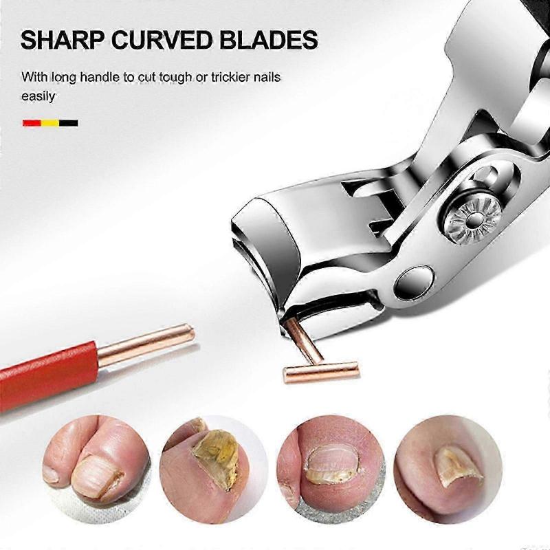 Nail Clippers for Seniors, Clipmaster Pro Toenail Clippers, Ergonomic Angled Head Senior Toenail Clipper Fast