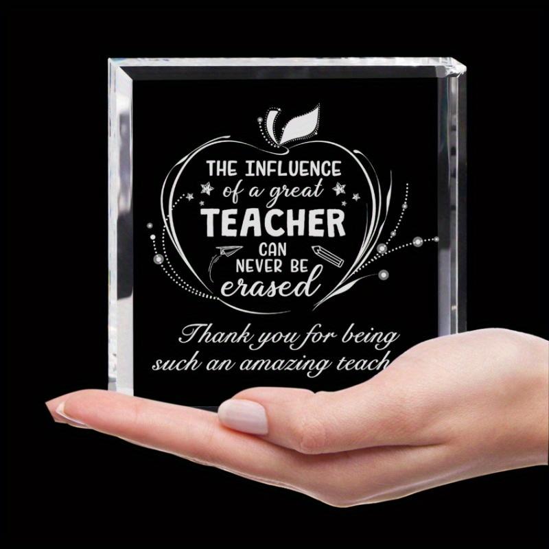 Heartfelt Teacher Appreciation Gifts: Acrylic Table Centerpiece/Paperweight. For Dance/Art Teachers – Thank You Keepsake.