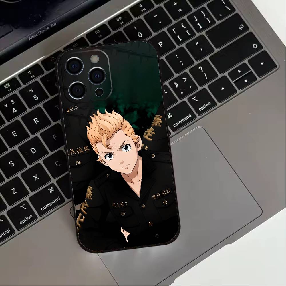 T-Tokyo Revengers Anime  Phone Case For iPhone 17,16,15,14,13,12,11 Plus,Pro Max,XS,Soft Silicone Black Cover