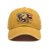 Hot-selling Washed Retro Printed Baseball Cap American Anniversary Men's and Women's Caps Embroidery Production Log