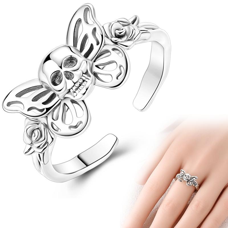 925 Silver Women Open Rings Tree of Life Clover Cat Claw Open Ring For Party Jewelry Anniversary Birthday Gift