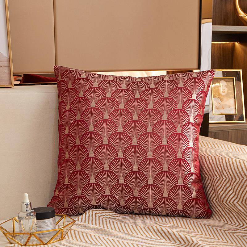 45x45cm Simple Jacquard Square Cushion Cover Polyester Geometric Pattern Throw Pillowcase Decorative Pillows for Sofa Decor Home