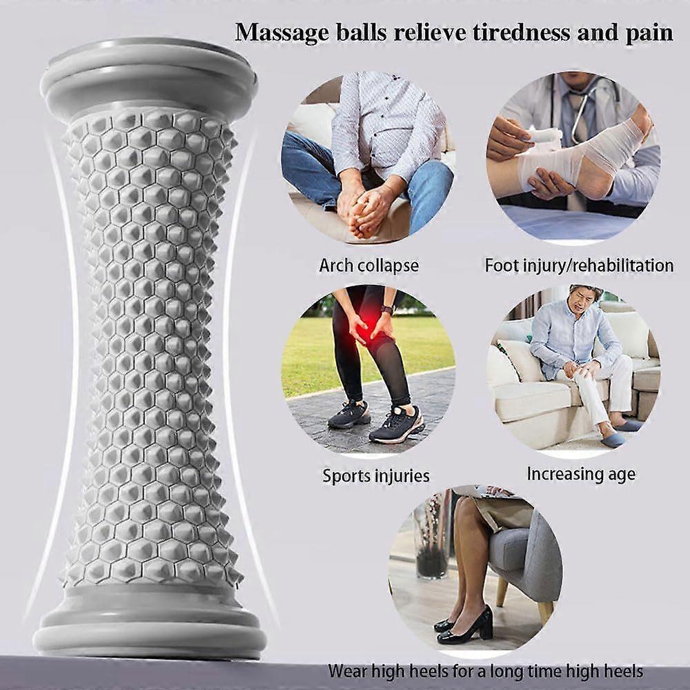 Textured Foam Roller For Foot & Plantar Fasciitis Massage, Deep Tissue Muscle Relaxer For Yoga & Fitness Training
