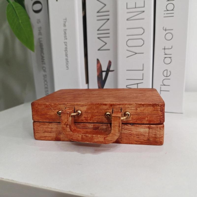 Crystal Box Stone Rock Mineral Kit Collection Of Stones In A Suitcase Decorations Wooden Ornaments Box with Crystal