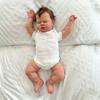 BZDOLL Cloth Body Vinyl Limbs 50 CM 20inch 3D-Paint Asleep Fat Reborn Baby Doll Toy for Girl Lifelike Kids Birthday Gift Play House Toy Humanoid Doll