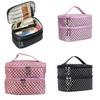 Makeup Bag Portable Travel Organizer With Double Zipper For Women Daily Use