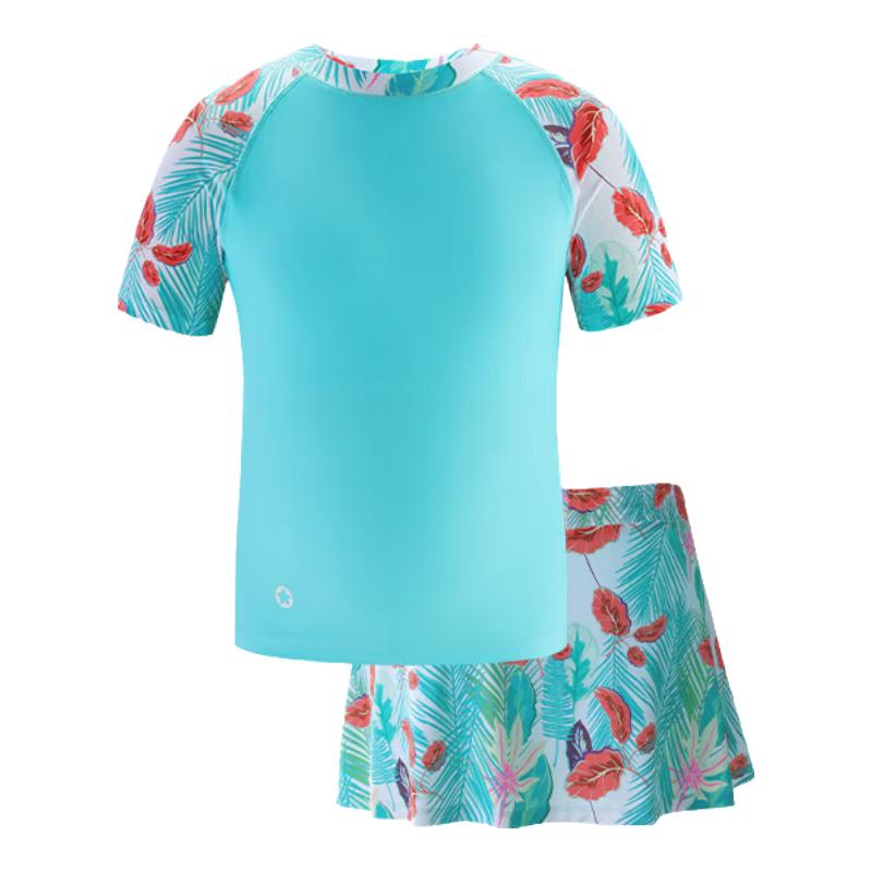 Little Pig Tony Girls  Floral Split Swimsuit 140