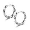 Möbius Men's Korean Style Stainless Steel Hoop Earrings