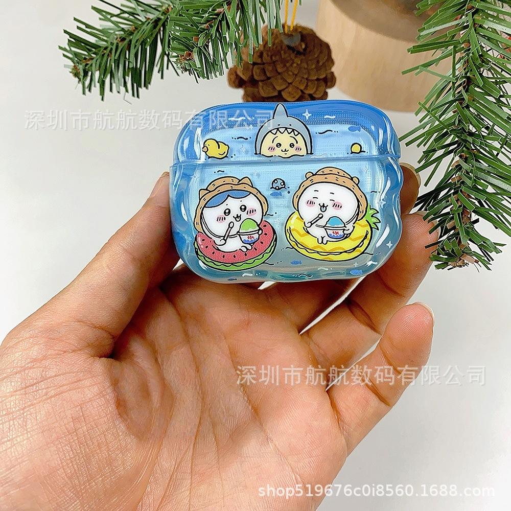 Cute Swimming Jiika Wow for AirPods 1 Apple Case Bluetooth Pro1gen Headphone Case