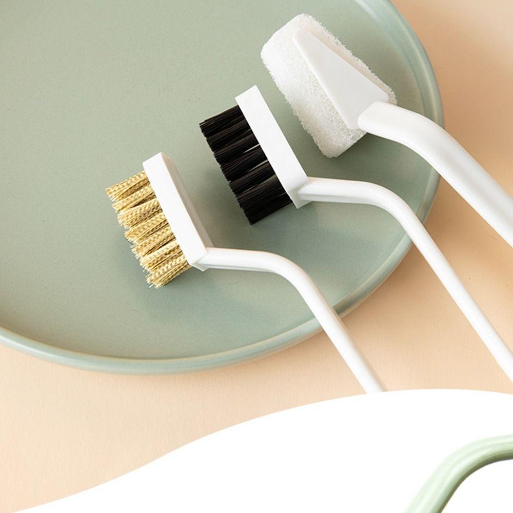 Kitchen Cleaning Brush Set, Deep Gas Stove Brass Wire Brush Gas Range Brush Scrubber Brush for Range Hood Grease Grime