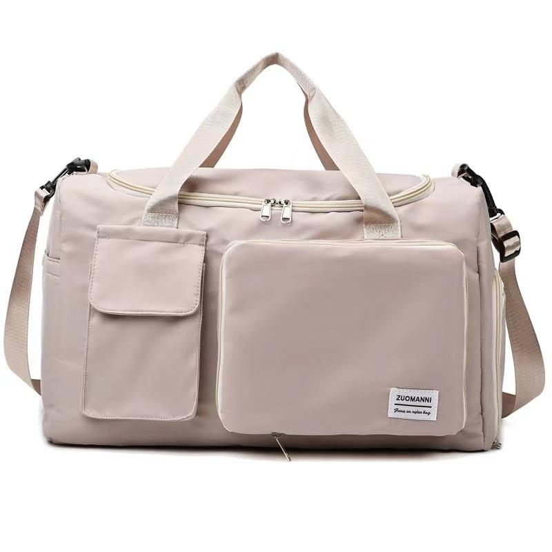 Travel bag Large capacity women's light portable business travel luggage bag Oxford cloth dry and wet separation sports fitness bag