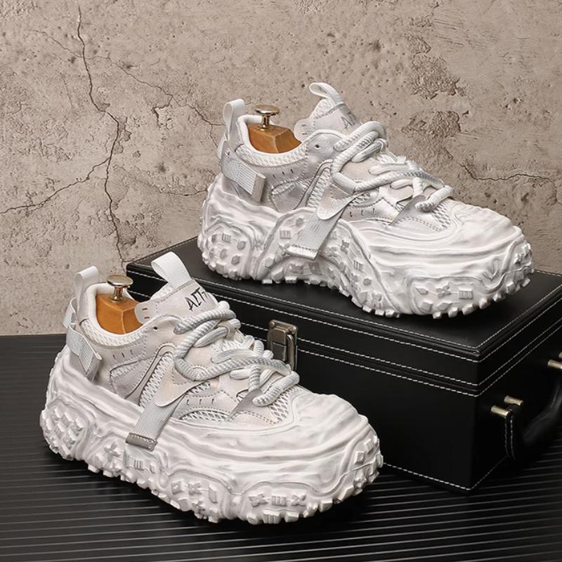 Fashion New Thick-soled, Height-increasing, Mesh, Soft-soled, Comfortable, Breathable and Casual Dad Shoes from a Trendy    B26