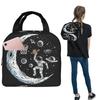 Astronaut Playing Basketball In Space Insulated Lunch Bag for Women Children Leakproof Food Boxes Thermal Lunch Box Tote
