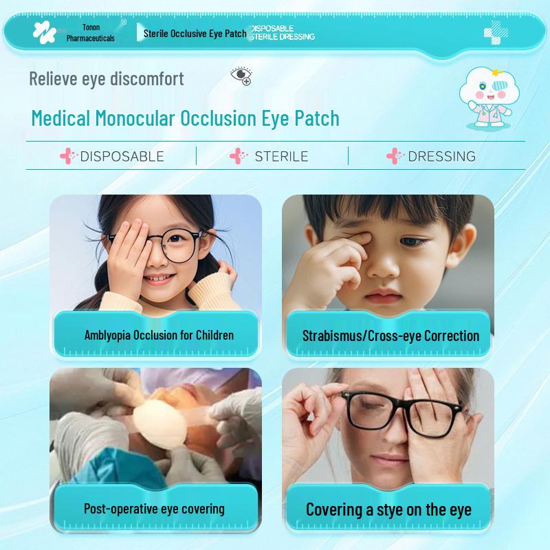 Tuoneng Medical Sterile Breathable Eye Patch for Post-Surgery Recovery