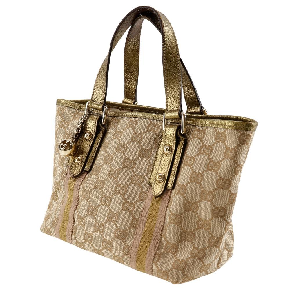 Gucci Handbag 139261 Brown GG Canvas/leather Women Used