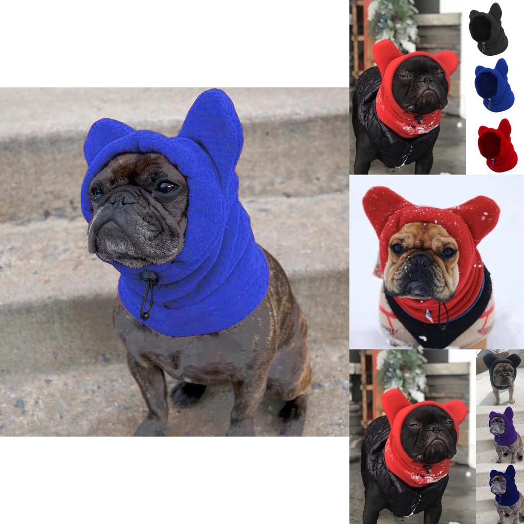 Cute Plush Solid Color Pet Hat For Dogs Versatile Fleece Hooded Accessory For Every Occasion