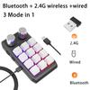 USB Wired Bluetooth 2.4G 3 Modes 12 Key 2 Knob Programming Macro Custom Keyboard PS Game Mechanical Keyboard Hot-swap Keypad