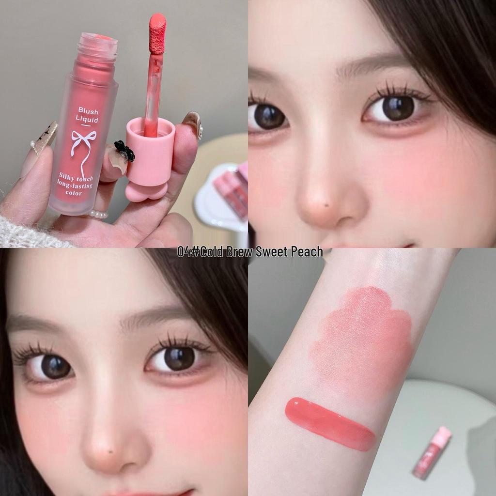 SHAQINUO Drunken Pink Long-Lasting Waterproof Blush: Natural Whitening, Fade-Resistant, Perfect for Student Parties.