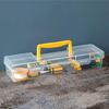 Clear Hardware Storage Box With Handle Perfect For Organizing Supplies And Workshop Tools Handheld Toolbox