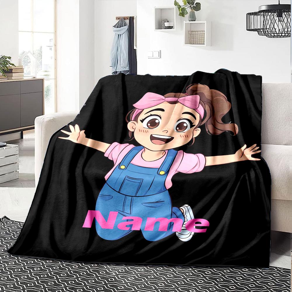 Custom Name Ms. Rachel Theme Printed Blanket - Perfect for Couch, Bed, Travel & Outdoor Use | Machine Washable, Cozy & Durable.