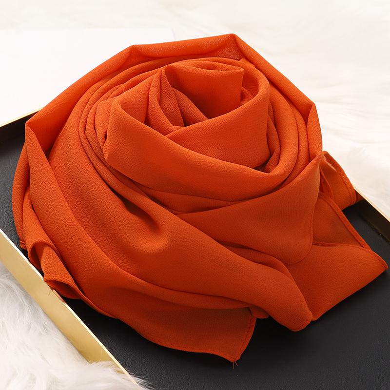 Muslim Hijab Scarf With Zipper Plain Bubble Chiffon Ready To Wear Veiled Hijab Wrap Solid Shawls Headscarf Turban Ramadan