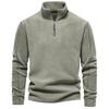 Men's Autumn and Winter New Item Standing Collar Half Zipper Long Sleeved Sweatshirt Standing Collar, Men's Fleece Top