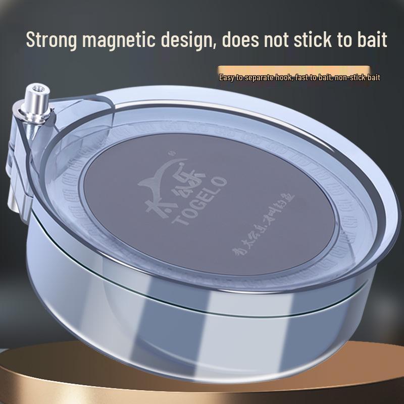 Magnetischer Köderbehälter & Erdspieß: Starke Drahtziehhilfe & loser Grundfutterbehälter für Angelstühle