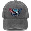Years Strong Patriotic Eagle Washed Denim Baseball Cap Adjustable Outdoor Casual Hat