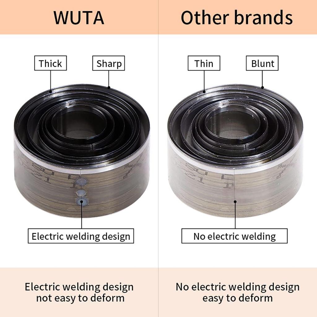 WUTA Leather Steel Leather Craft Leather Processing Hollow Belt Hole Round Cutting Die Punch, Tool, Punch,