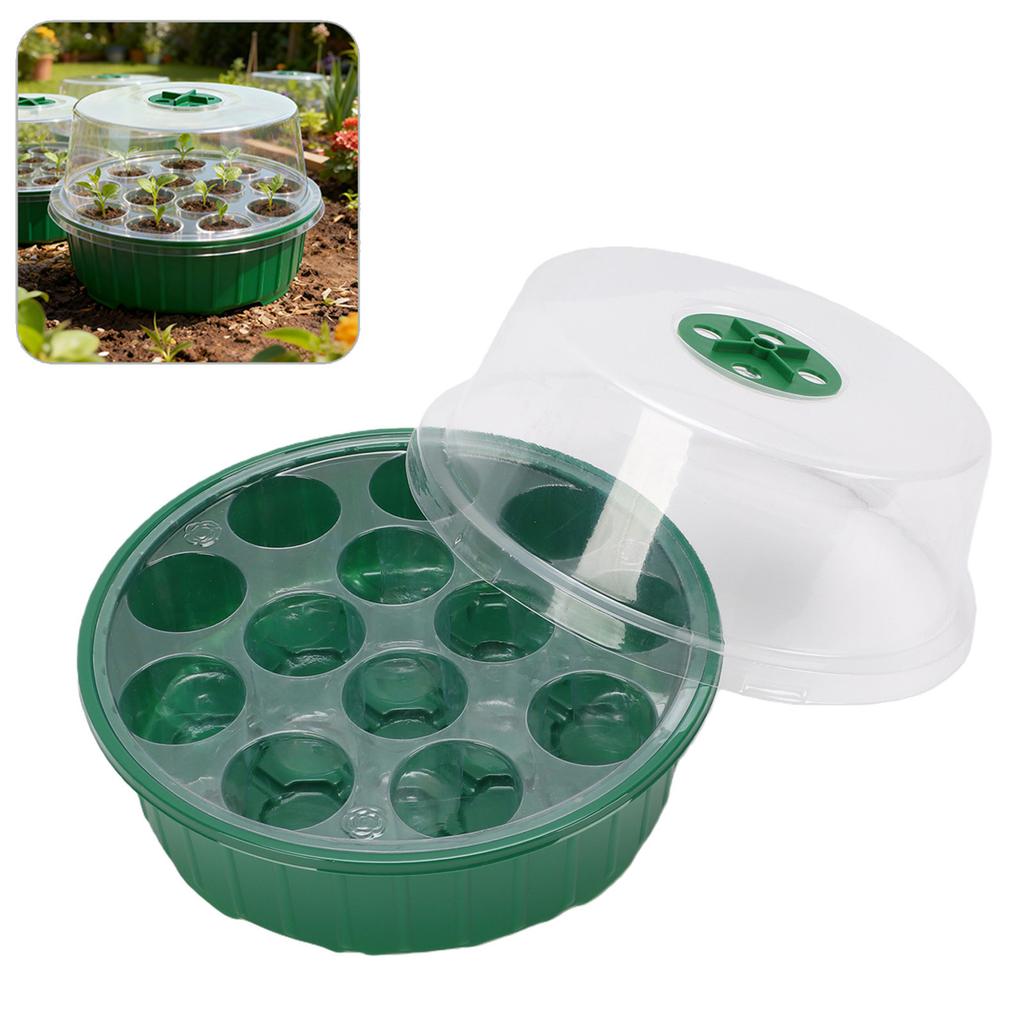 Plant Germination Tray Kit 13 Independent Cells Plant Starter Tray for Vegetable Flower Indoor Gardening