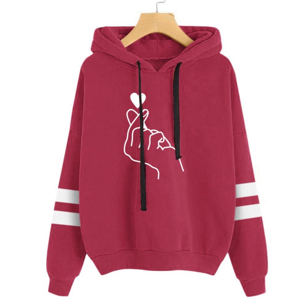 Autumn and Winter New Offset Printing Letter Pattern Long-sleeved Crew Neck Hooded European and American Sweater