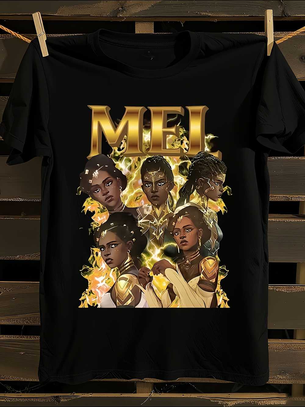 Аниме-футболка с графическим принтом Mel Arcane L