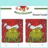 Christmas-themed How The Grinch Stole Christmas Waterproof Shower Curtain With Hooks