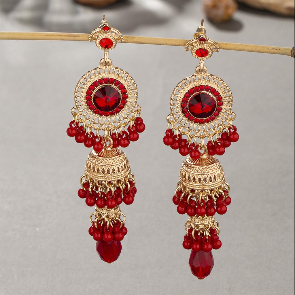 Bohemian Carved Long Fringed Earrings, Ethnic Style Earrings, Temperament Light Luxury Earrings, Earrings, Earrings