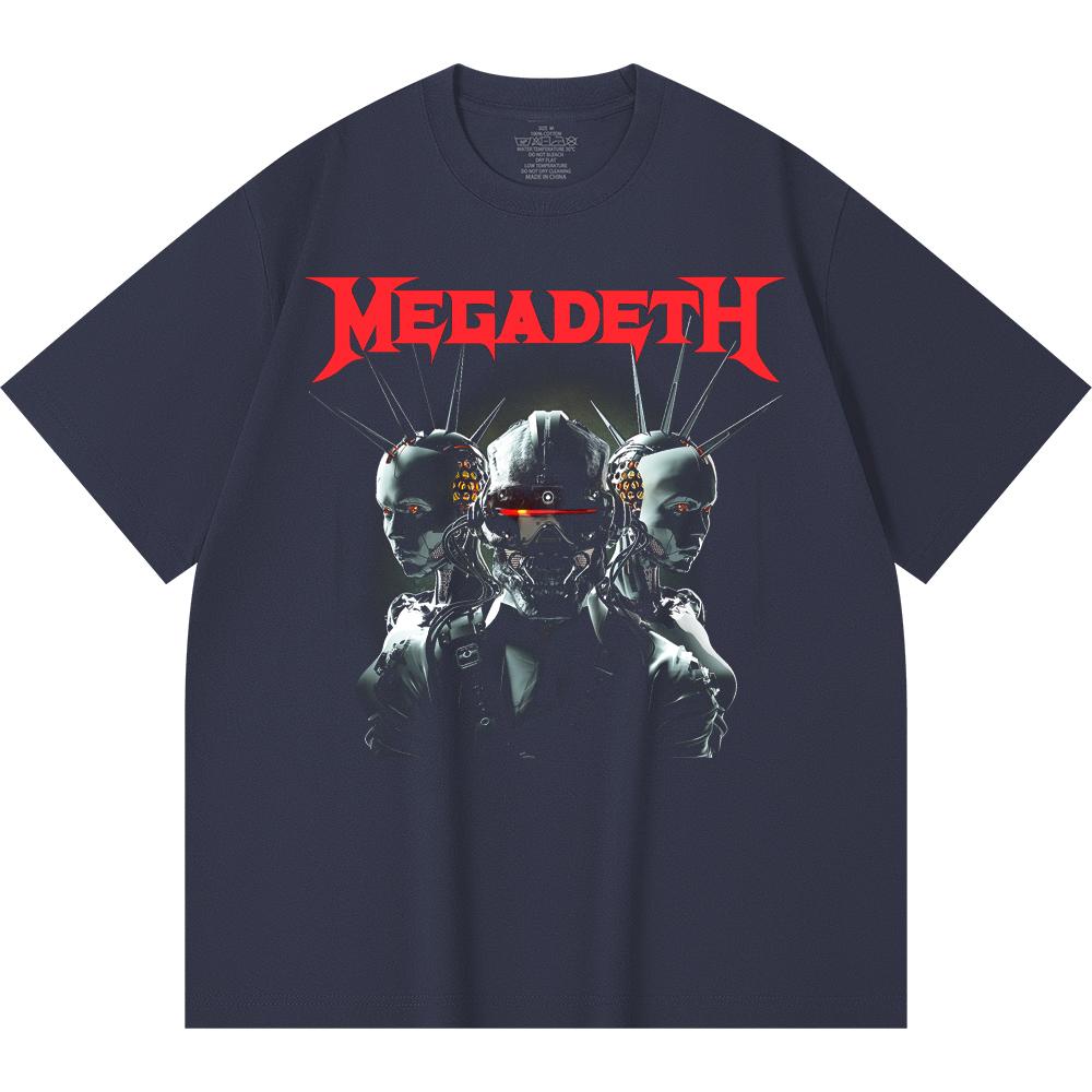 230 g/m² 100% Bavlna T-shirt Heavy Metal Rocková Kapela Tisk Populární Hudby Unisex Těžký Bavlněný T-shirt