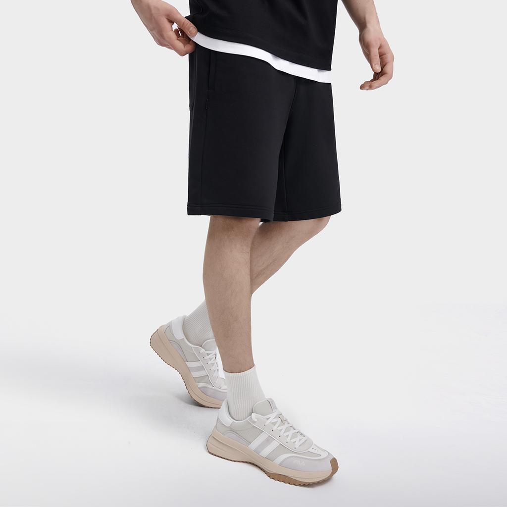 Fila Valentines Day American Series Solid Color Knitted Casual Shorts Men Shorts Black F11M329607FBK