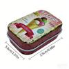 Retro Metal Storage Tin Box Ice Cream Pattern Sealed Lid Durable Small Organizer for Jewelry Rings Craft Small Parts