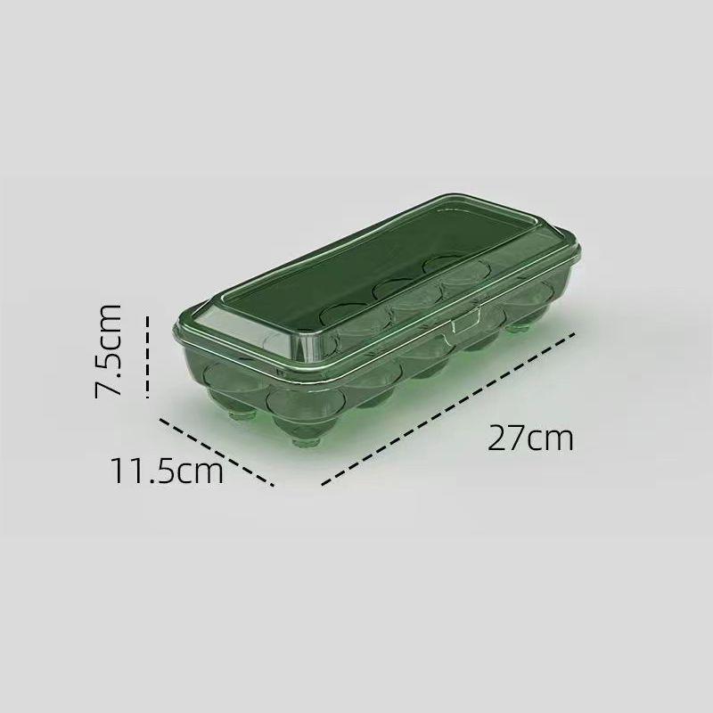 Compact Egg Storage Tray with Lid - Food Safe Organizer for Freshness in Refrigerator