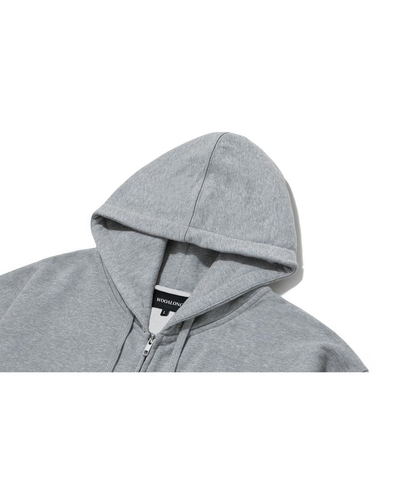 Wooalong (Fleece)Signature Hood Zip-Up - Gray
