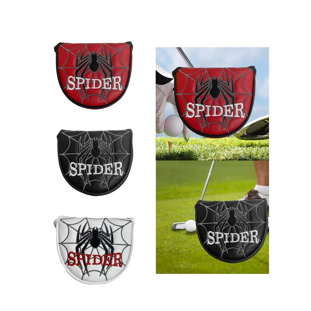 Golf Mallet Putter Head Cover Protective Guard Leather Golf Mallet Putter Cover Plush Inner Lining Wrap Sleeve for Most Putter